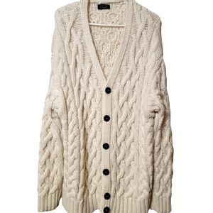 Cable knit cardigan
